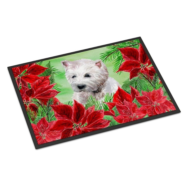 Micasa Westie Poinsettas Indoor or Outdoor Mat24 x 36 in. MI712846 - main